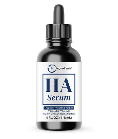 Micro Ingredients HA Serum with Vitamin B5, C, E, Witch Hazel, & Centella – 4 FL OZ