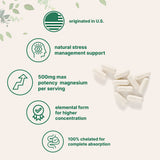 Micro Ingredients Magnesium Glycinate 500mg - Pure & High Potency