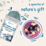 Micro Ingredients Organic Butterfly Pea Flower Powder, 8oz