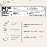 Micro Ingredients Organic Bamboo Fiber Powder, 2lbs