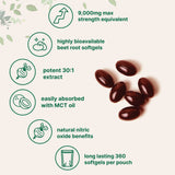 Micro Ingredients Beet Root 9,000mg Equivalent, 360 Softgels with MCT Oil