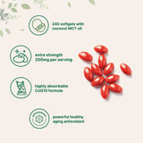 Micro Ingredients CoQ10 240 Softgels with Coconut MCT Oil