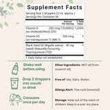 Micro Ingredients Vitamin D3 10000 iu Plus K2 (MK-7) 200 mcg Drops, 2 fl oz – 2 Pack