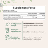 Micro Ingredients Vitamin D3 K2 Softgels 5000IU