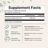 Micro Ingredients Glutathione 1,000mg, 120 Veggie Capsules