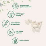 Micro Ingredients Glycine 2,000mg Per Serving, 240 Veggie Capsules