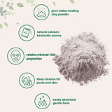 Micro Ingredients Natural Calcium Bentonite Clay, 2lbs Powder | Pure Indian Healing Clay