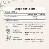 Micro Ingredients L-Arginine 1,600mg + L-Citrulline 800mg, 240 Bisected Tablets