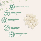 Micro Ingredients L-Theanine 400mg, 400 Softgels, Highly Bioavailable with Coconut Oil