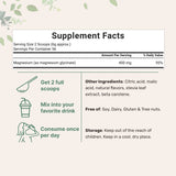 Micro Ingredients Magnesium Glycinate 400mg Per Serving, 12oz Powder – Sweet Peach Ring Flavor