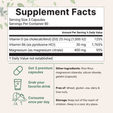 Micro Ingredients Magnesium Citrate with Vitamin D3 & B6, 240 capsules