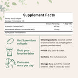 Micro Ingredients NAC 600mg with NAD+, N-Acetyl L-Cysteine + Nicotinamide + MCT Oil, Cellular Energy & Antioxidant Support