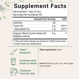 Micro Ingredients Organic Black Seed Oil, 16 fl oz | Cold Pressed Black Cumin Seeds from Nigella Sativa