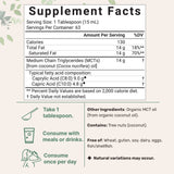 Micro Ingredients Organic MCT Oil, 32 fl oz | Rich in C8 + C10 Fatty Acid