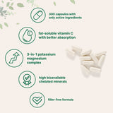 Micro Ingredients Pure Potassium Magnesium Supplement, 300 Capsules