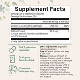 Micro Ingredients Pure Saffron Extract 88.5mg, 240 Veggie Capsules with High Absorption Fat-Soluble Vitamin C