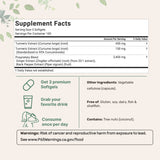 Micro Ingredients Turmeric Curcumin Supplement, 300 Coconut MCT Oil Softgels