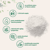 Micro Ingredients Taurine Powder, 500 Servings