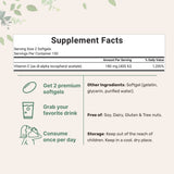 Micro Ingredients Vitamin E 400 IU, 300 Softgels, Pure Vitamin E Oil Pills
