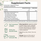 Micro Ingredients Vegan Omega 3 Algae Oil Supplement 1,250 mg Per Serving