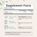 Micro Ingredients Vitamin A Softgels – 25,000 IU with Virgin Coconut Oil