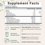 Micro Ingredients Omega 3 Fish Oil Supplements 3,000mg Per Serving, 240 Softgels