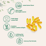 Micro Ingredients Triple Strength Omega 3 Fish Oil Supplements 4200mg Per Serving