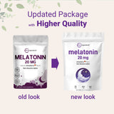 Micro Ingredients Melatonin 20mg Tablets, 400 Counts, Natural Strawberry Flavor