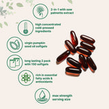 Micro Ingredients Pumpkin Seed Oil with Saw Palmetto, 300 Softgels (2 Pack)