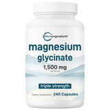 Micro Ingredients Triple Strength Magnesium Glycinate 1,500mg Per Serving, 240 Capsules