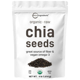 Micro Ingredients Organic Chia Seeds, 4lbs, Raw Chia Seed Source